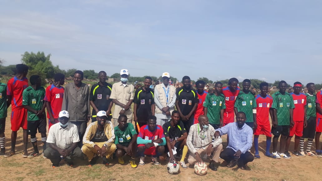Football matches are among the activities included in the Peacebuilding and Peaceful Coexistence project.